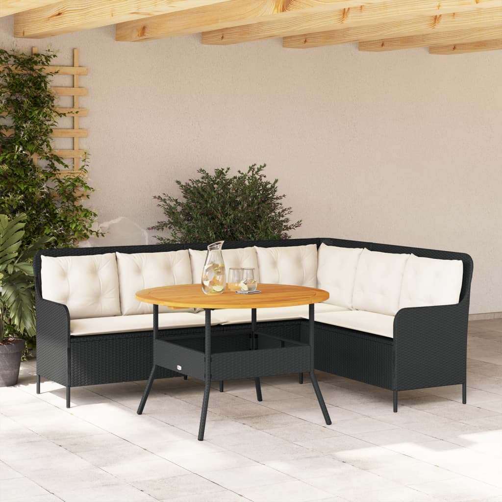 Soffgrupp För Trädgården Med Dynor 2 Delar Beige Konstrotting