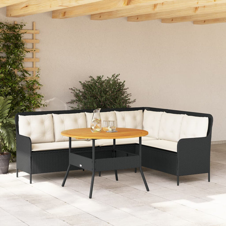 Soffgrupp För Trädgården Med Dynor 2 Delar Beige Konstrotting