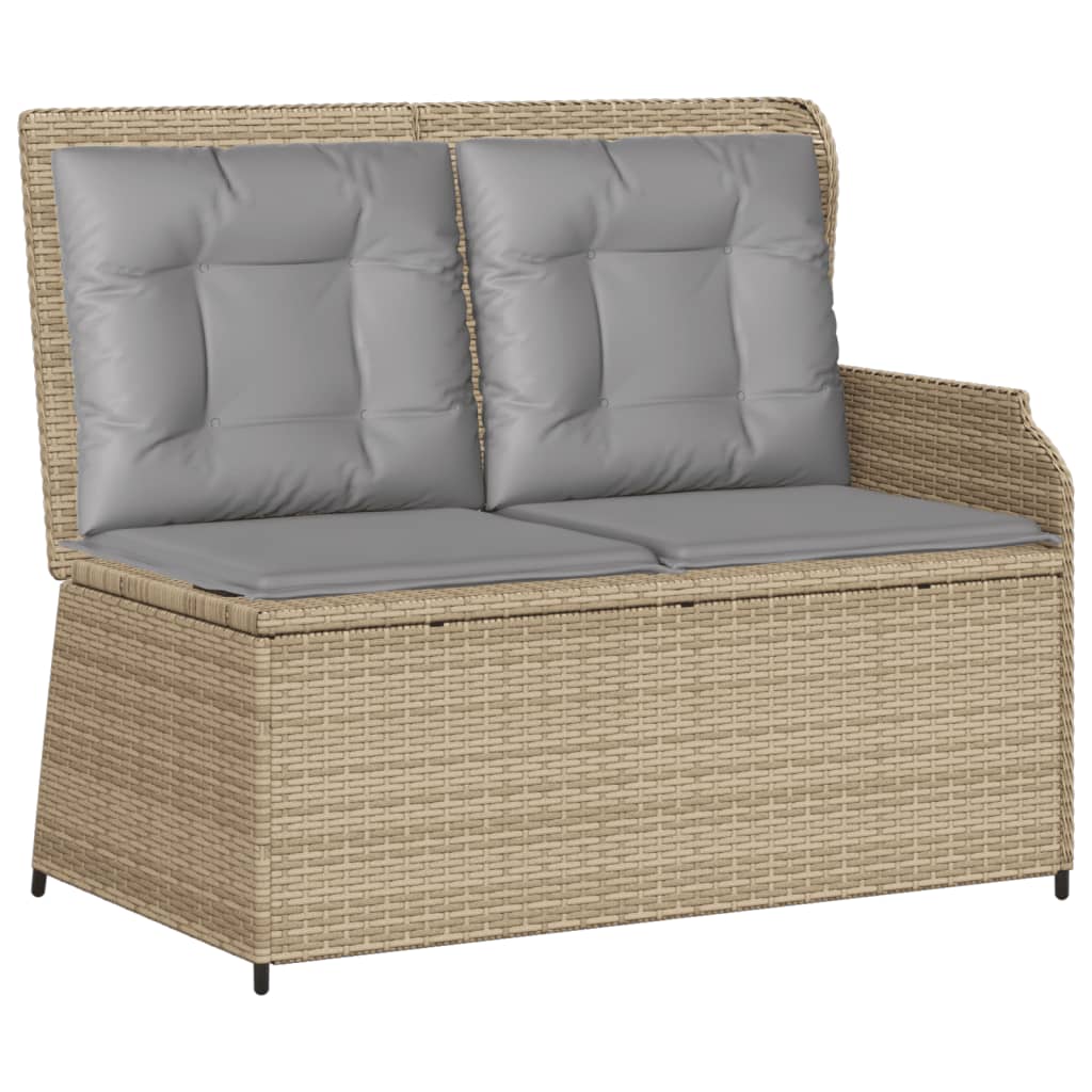 Loungegrupp För Trädgården Med Dynor 7 Delar Konstrotting Beige