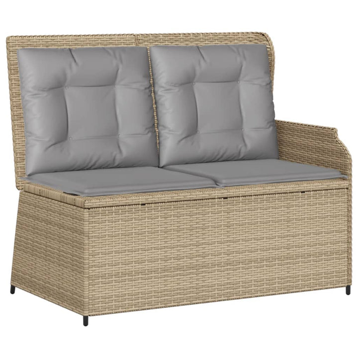 Loungegrupp För Trädgården Med Dynor 7 Delar Konstrotting Beige