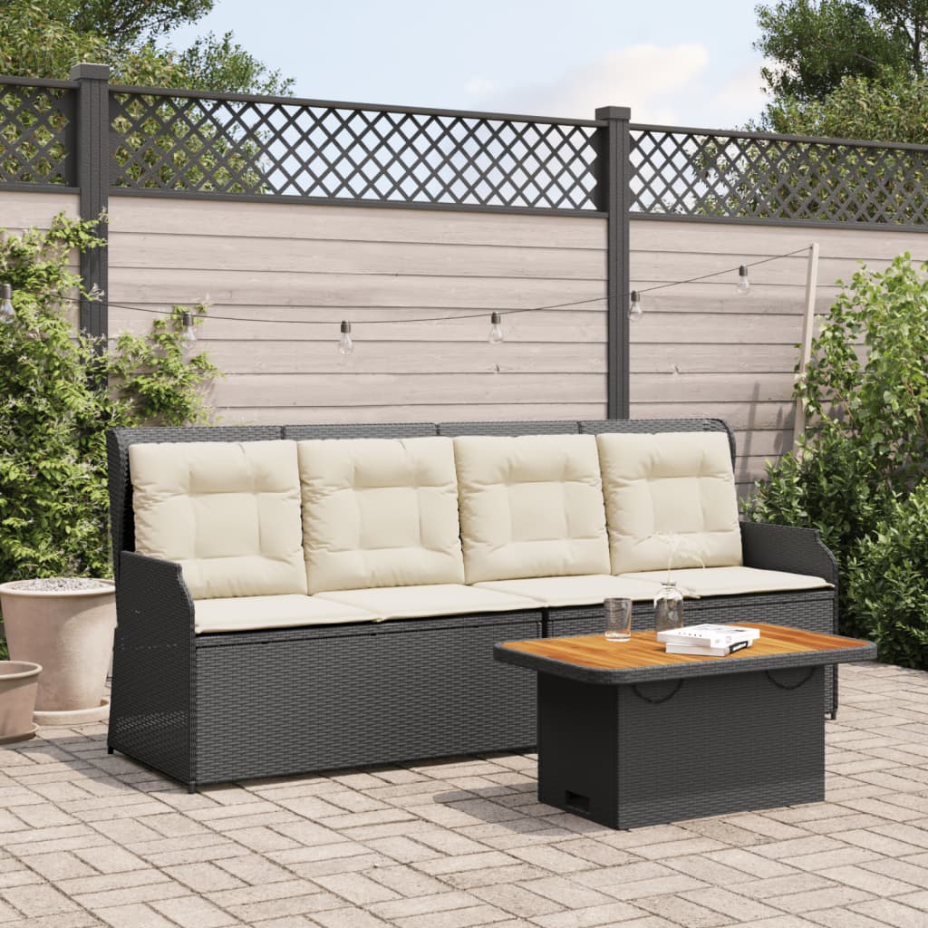 Loungegrupp För Trädgården Med Dynor 3 Delar Konstrotting Beige