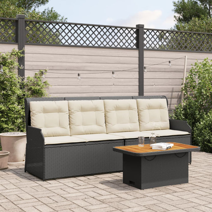 Loungegrupp För Trädgården Med Dynor 3 Delar Konstrotting Beige