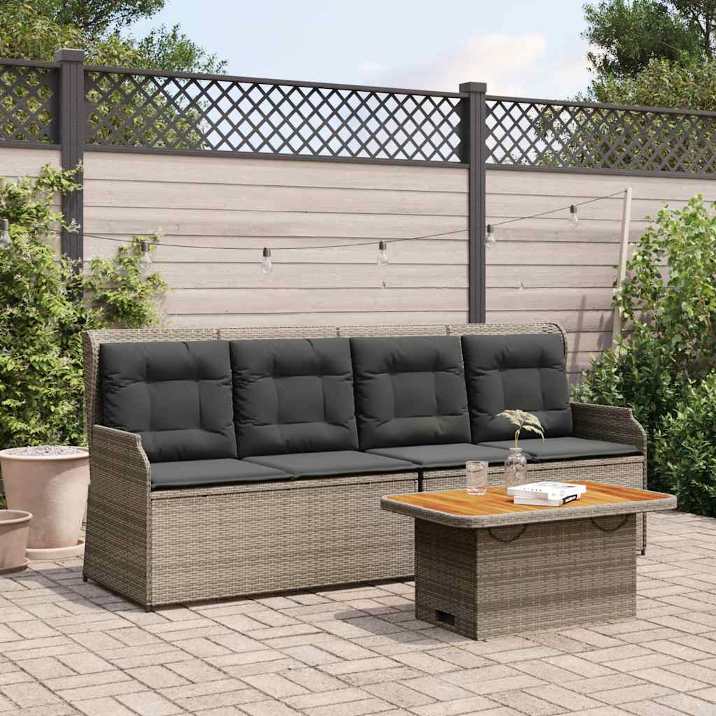 Loungegrupp För Trädgården Med Dynor 3 Delar Konstrotting Beige
