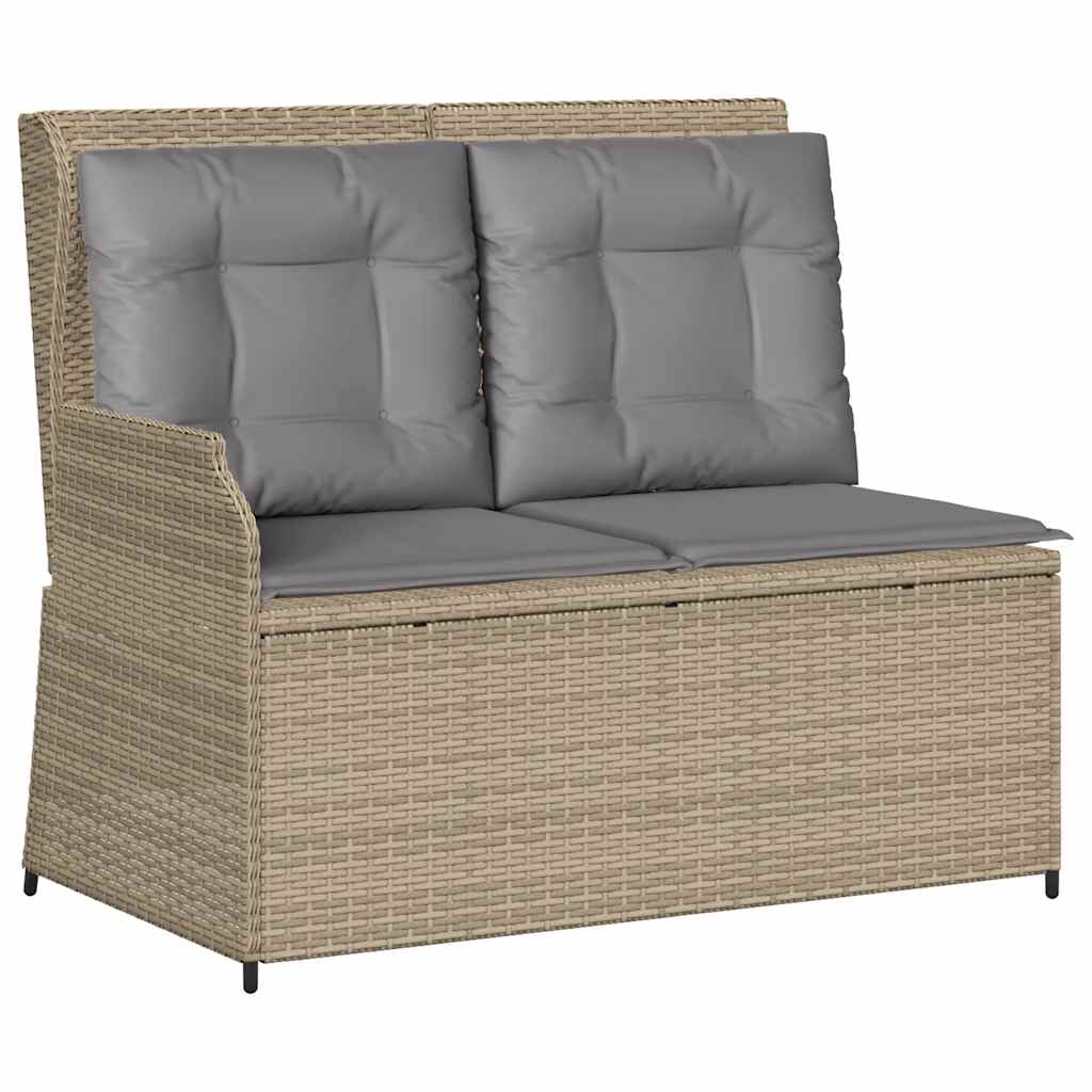 Loungegrupp För Trädgården Med Dynor 3 Delar Konstrotting Beige