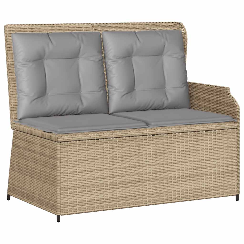 Loungegrupp För Trädgården Med Dynor 3 Delar Konstrotting Beige