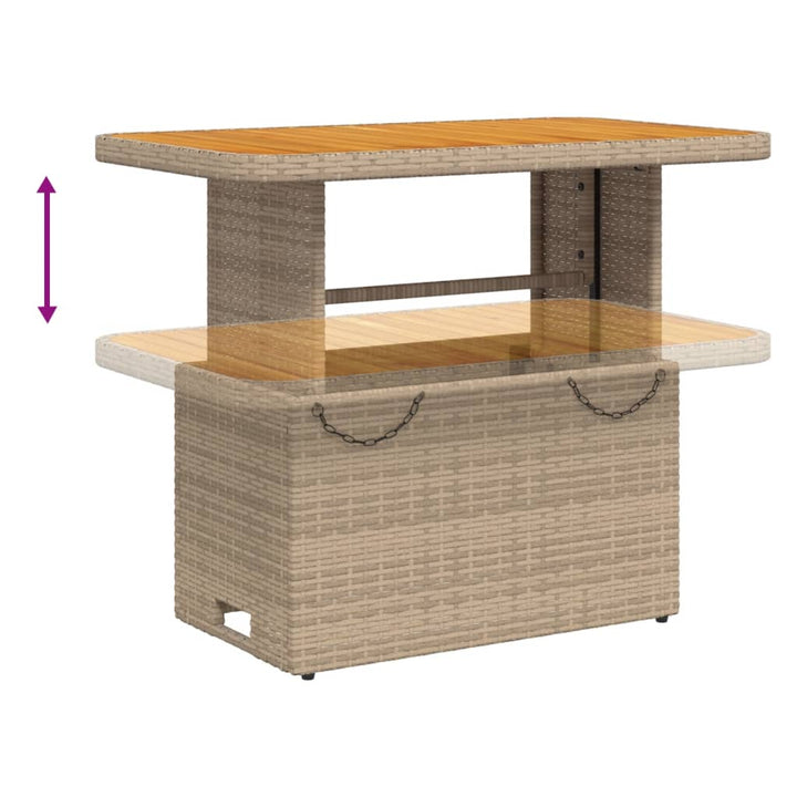 Loungegrupp För Trädgården Med Dynor 6 Delar Konstrotting Beige