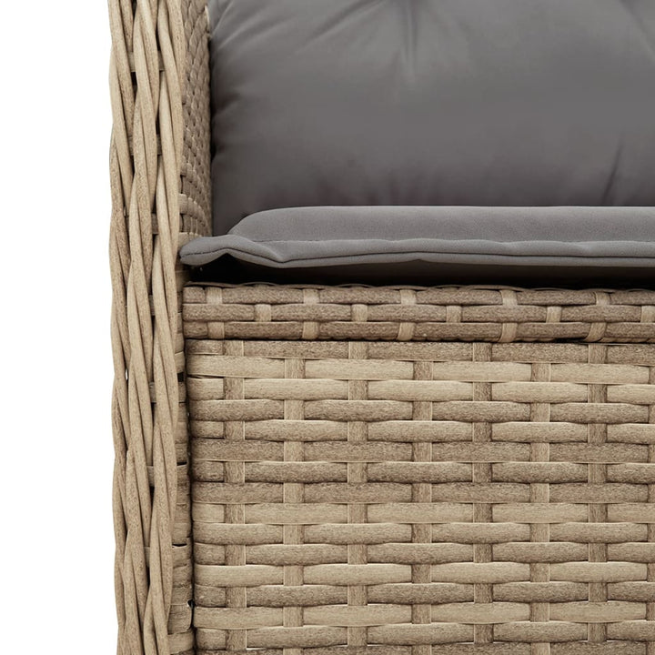 Loungegrupp För Trädgården Med Dynor 6 Delar Konstrotting Beige