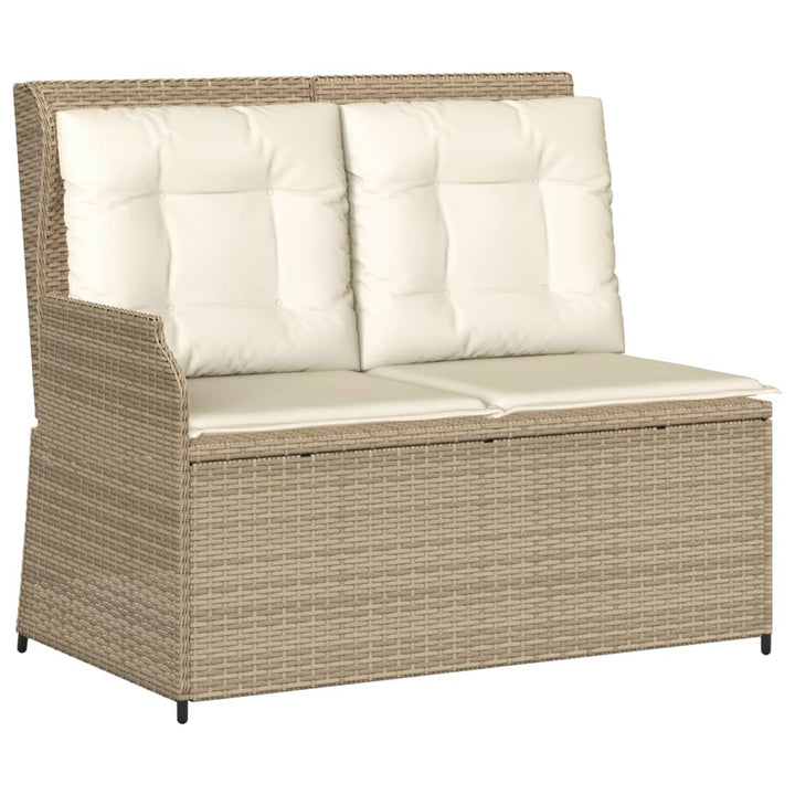 Loungegrupp För Trädgården Med Dynor 6 Delar Konstrotting Beige