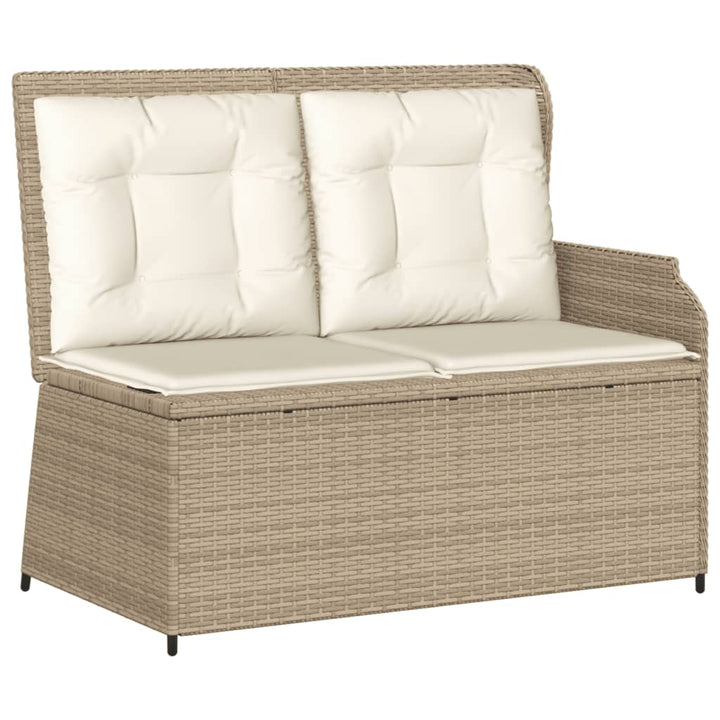 Loungegrupp För Trädgården Med Dynor 6 Delar Konstrotting Beige