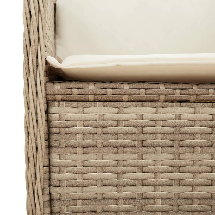 Loungegrupp För Trädgården Med Dynor 6 Delar Konstrotting Beige