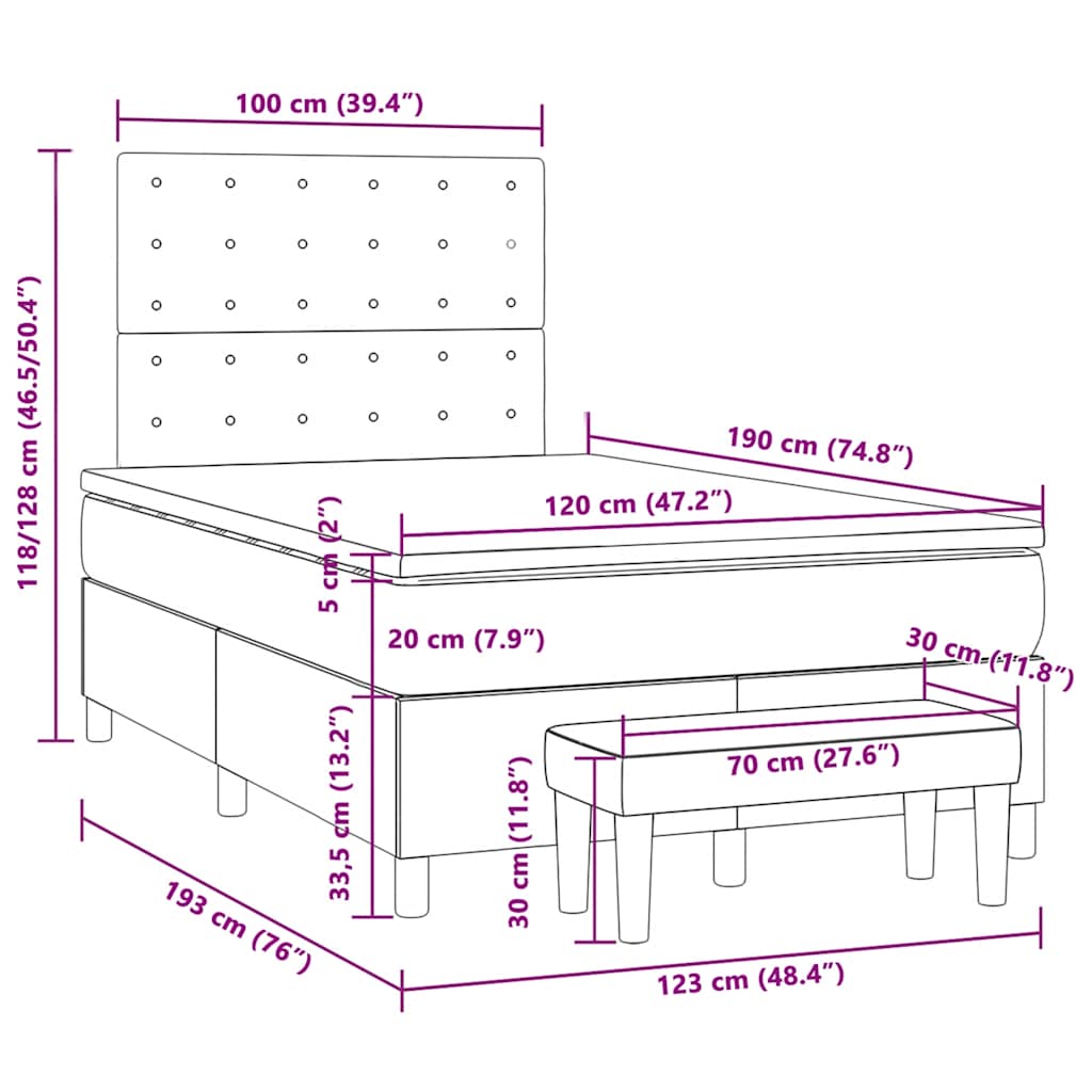 Ramsäng Med Madrass Sammet