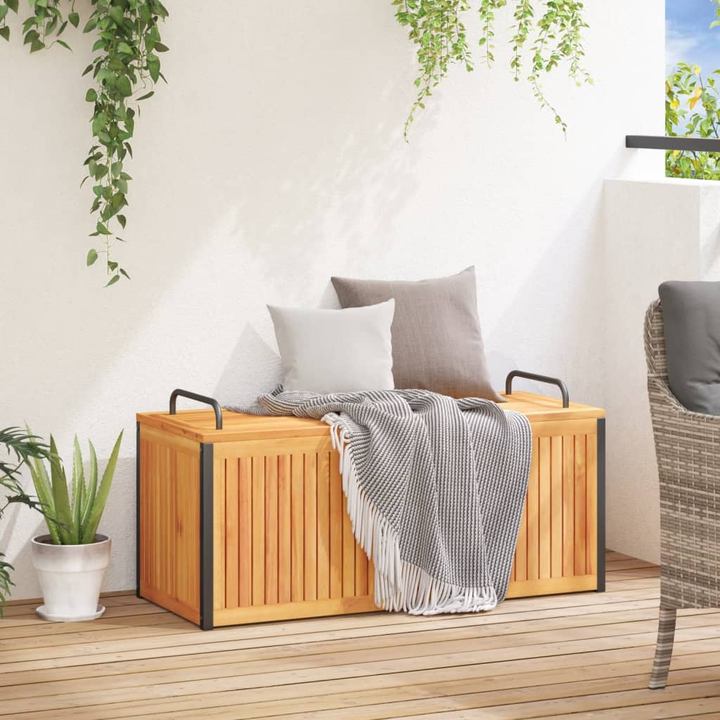 Dynbox För Trädgården Massiv Akacia Och Stål