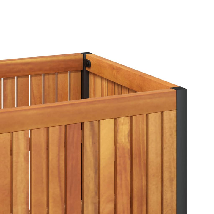 Odlingslåda 80X30X27,5 Cm Massivt Akaciaträ Och Stål
