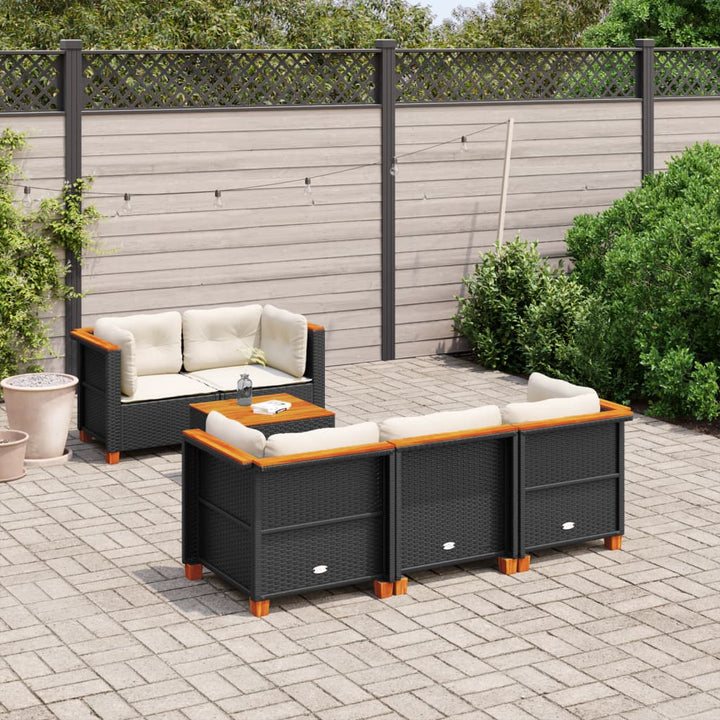 Loungegrupp Med Dynor 6 Delar Konstrotting
