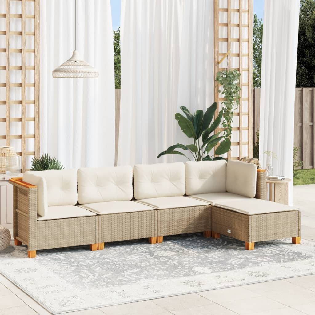 Loungegrupp Med Dynor 6 Delar Konstrotting
