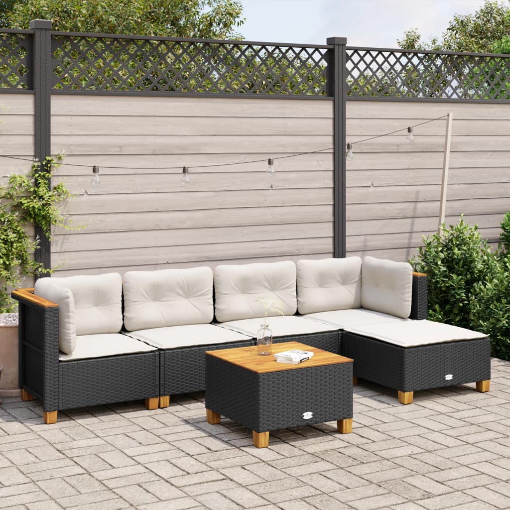 Loungegrupp Med Dynor 6 Delar Konstrotting