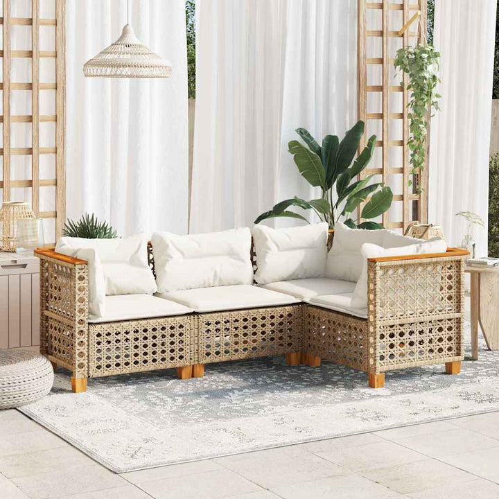 Loungegrupp För Trädgården Med Dynor 5 Delar Konstrotting