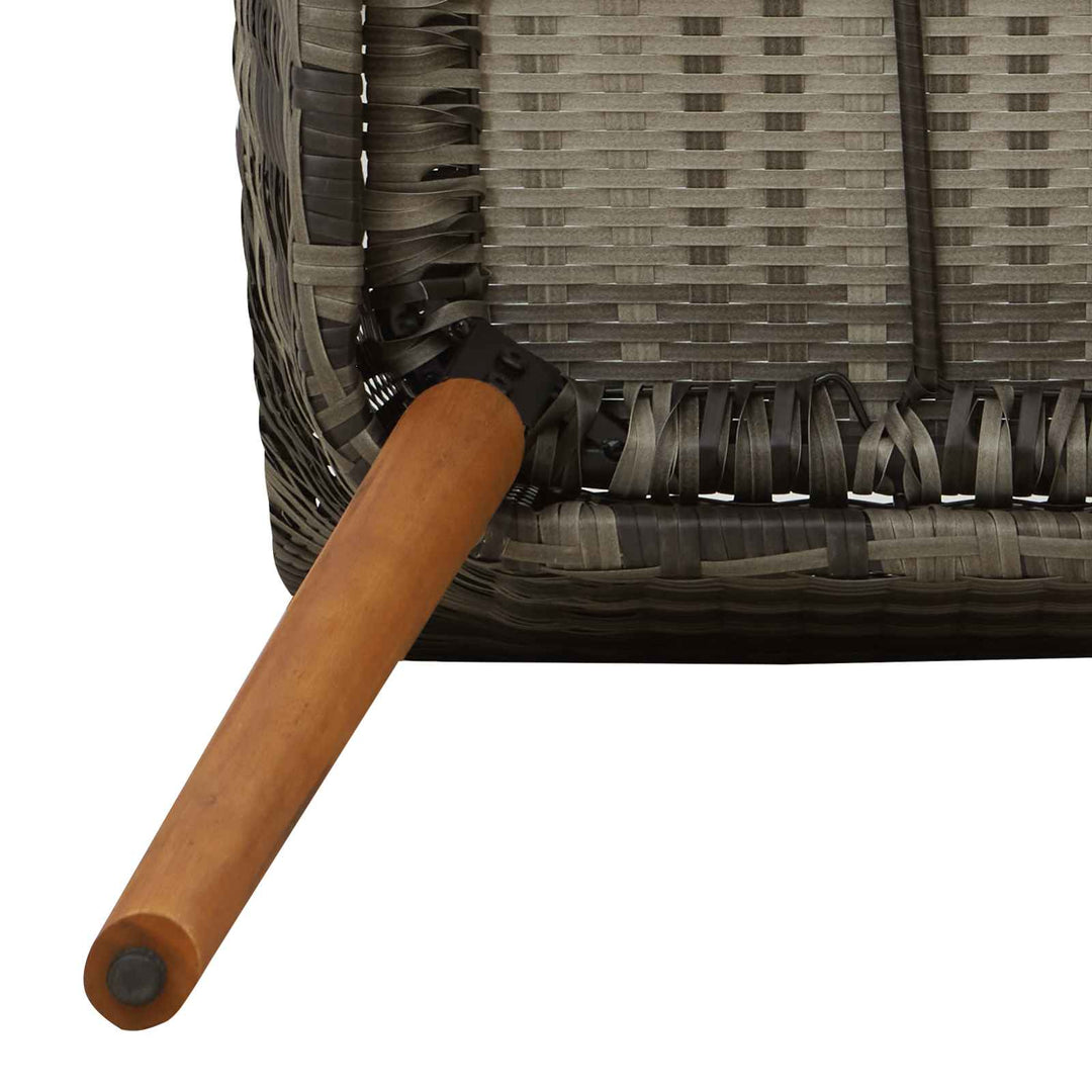 Trädgårdsmöbelset Med Kudde 7 Pcs Grå Konstrotting