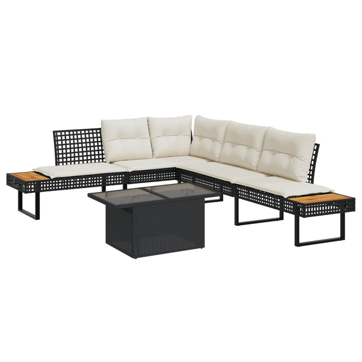 Loungegrupp Med Dynor 2 Delar Konstrotting Glas