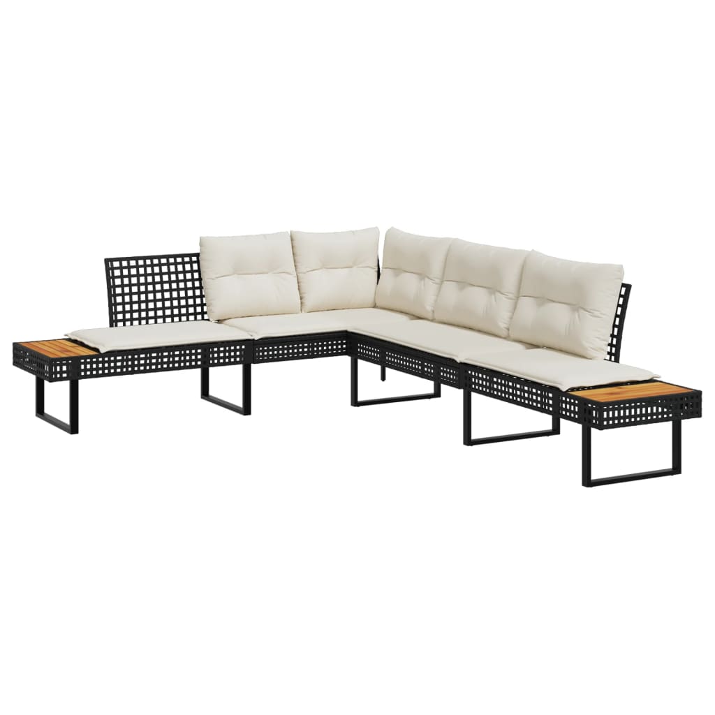 Loungegrupp Med Dynor 2 Delar Konstrotting Glas