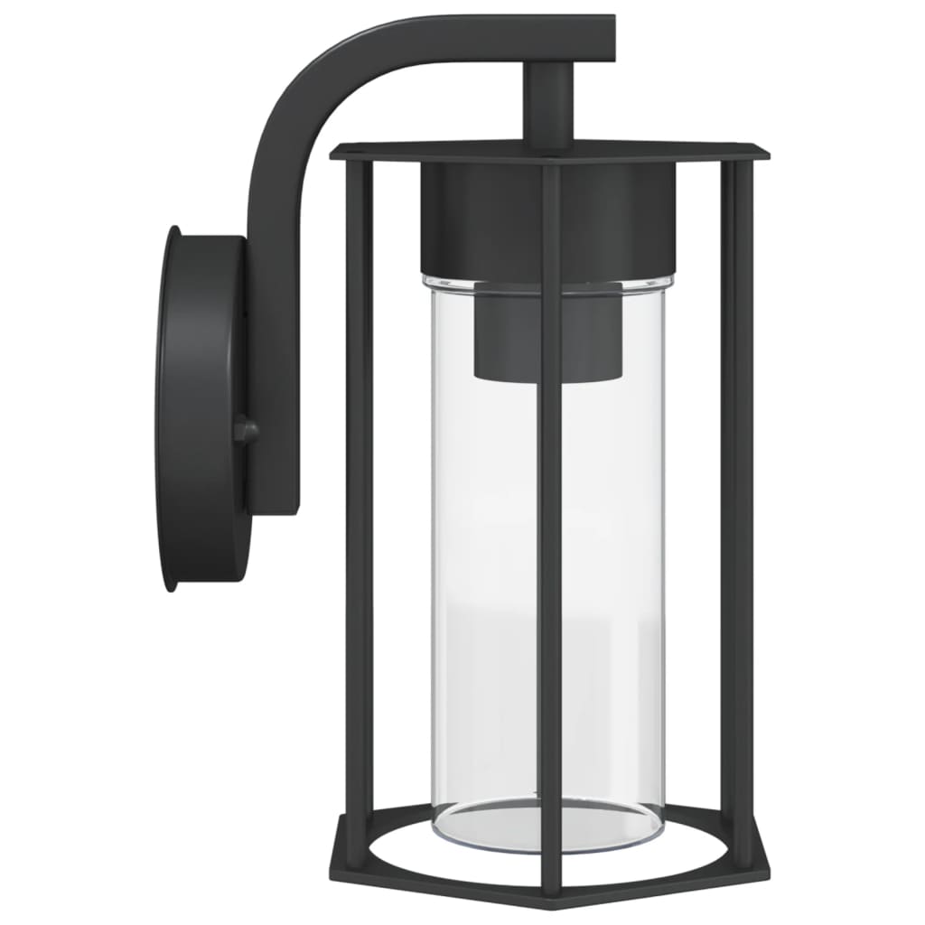 Utomhusvägglampa Svart Rostfritt Stål