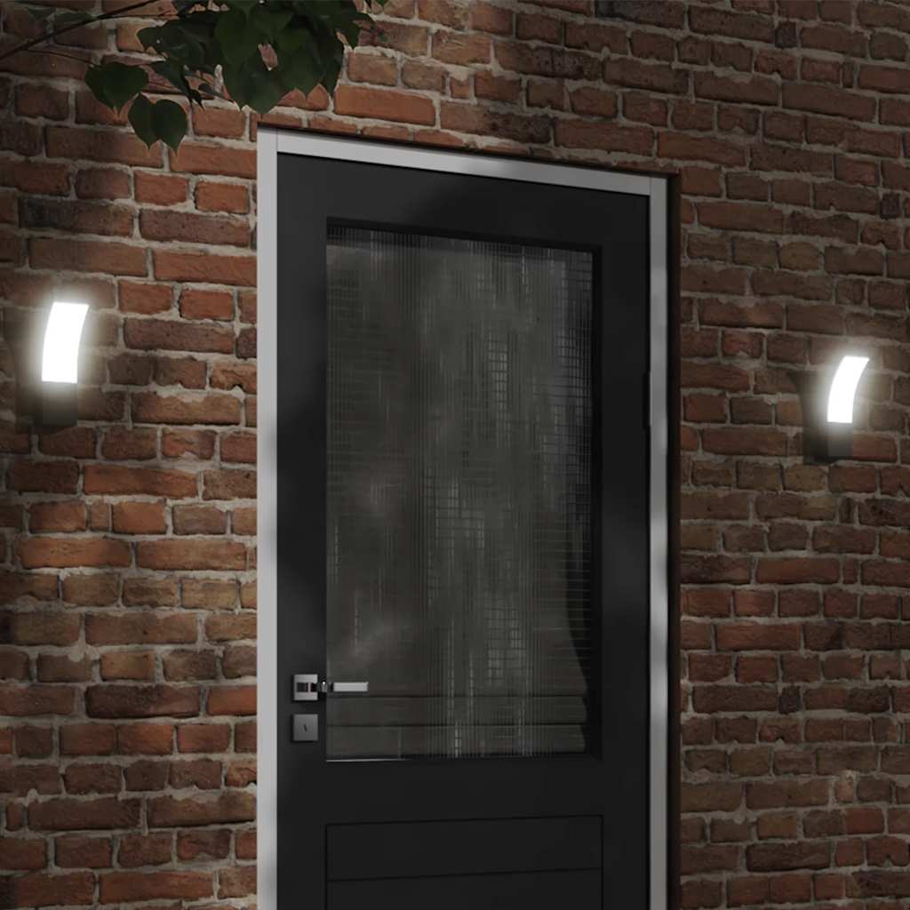 Utomhusvägglampor Led Med Sensorer 2 St Gjuten Aluminium
