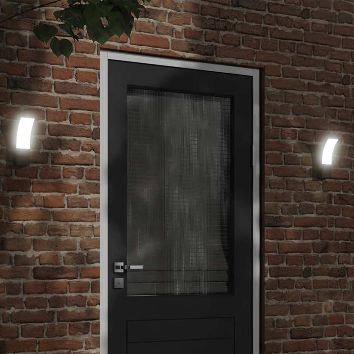 Utomhusvägglampor Led Med Sensorer 2 St Gjuten Aluminium