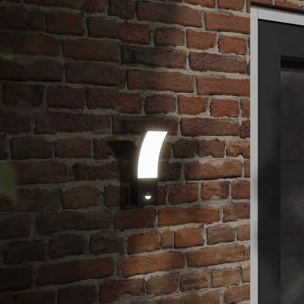 Utomhusvägglampor Led Med Sensorer 2 St Gjuten Aluminium
