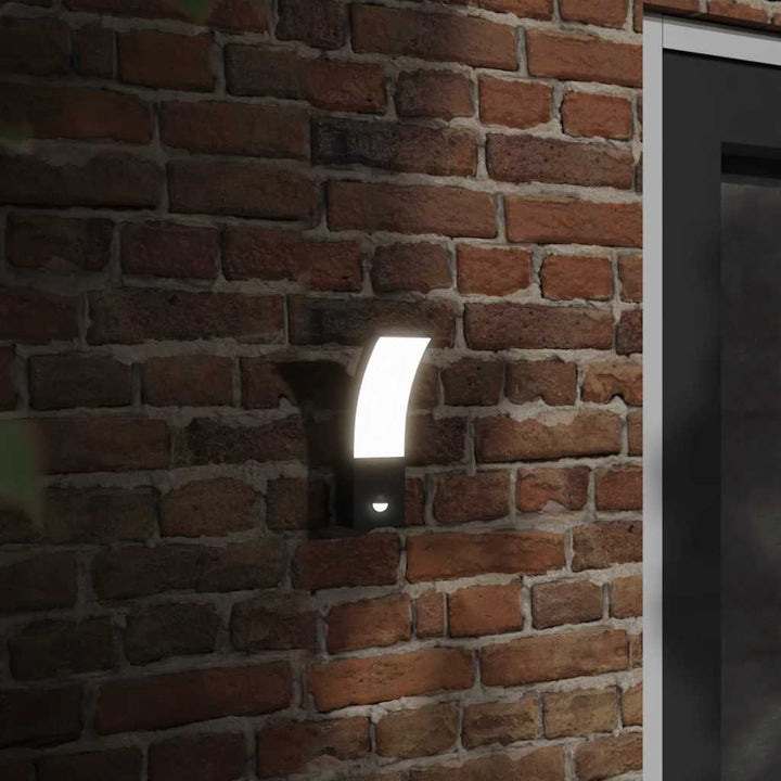 Utomhusvägglampor Led Med Sensorer 2 St Gjuten Aluminium