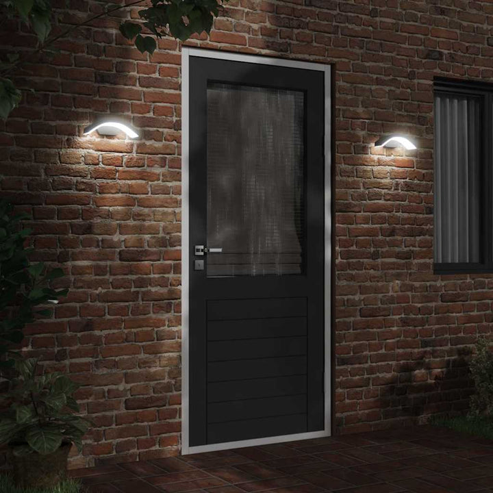 Utomhusvägglampor Med Sensorer 2 St Gjuten Aluminium