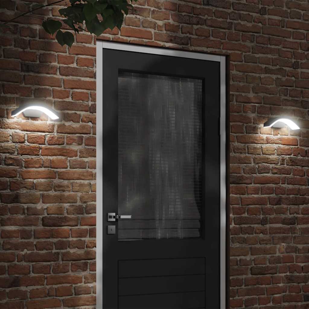 Utomhusvägglampor Med Sensorer 2 St Gjuten Aluminium
