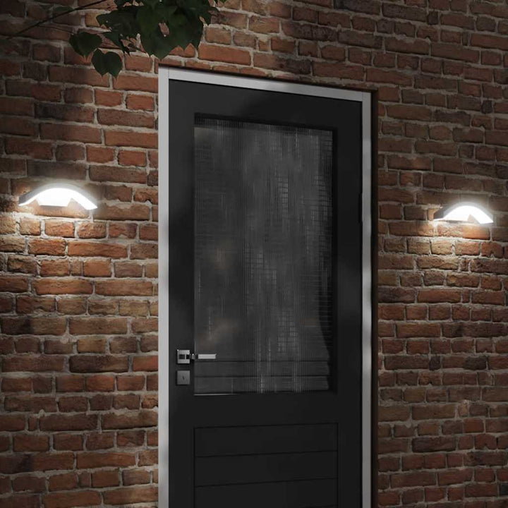 Utomhusvägglampor Med Sensorer 2 St Gjuten Aluminium