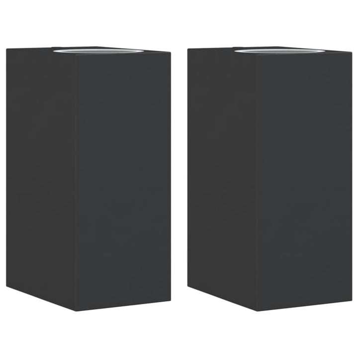 Utomhusvägglampor 2 St Svart Gjuten Aluminium
