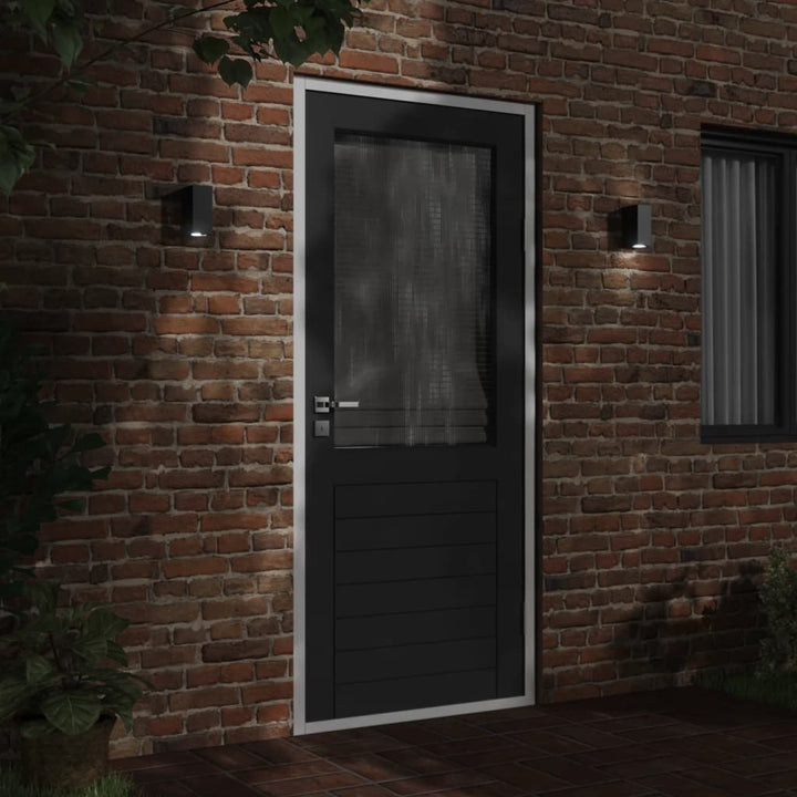Utomhusvägglampor 2 St Svart Gjuten Aluminium