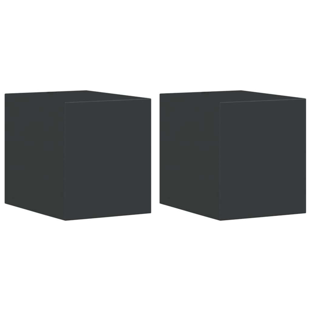 Utomhusvägglampor 2 St Svart Gjuten Aluminium