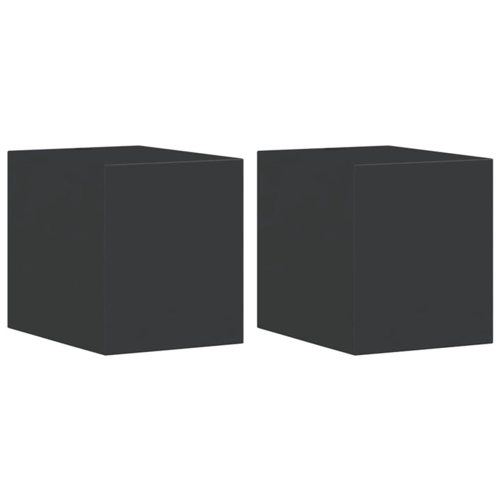 Utomhusvägglampor 2 St Svart Gjuten Aluminium