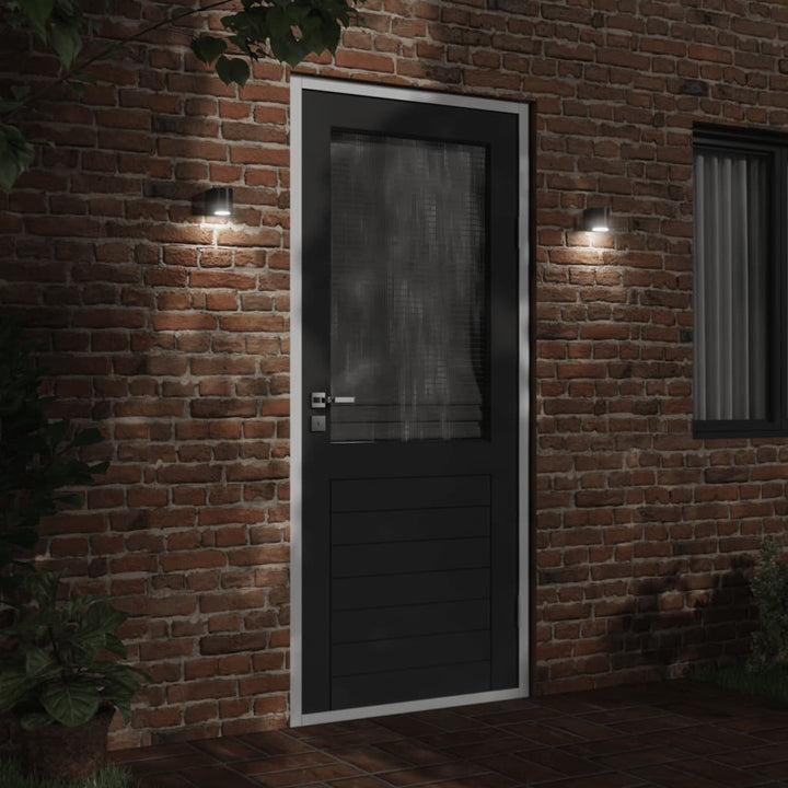 Utomhusvägglampor 2 St Svart Gjuten Aluminium