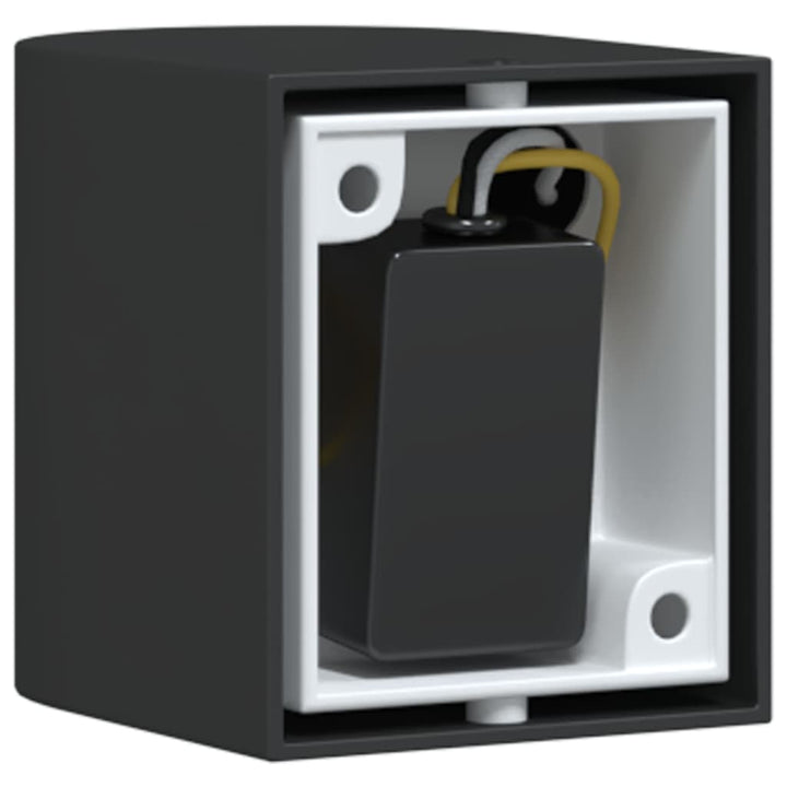 Utomhusvägglampor 2 St Svart Gjuten Aluminium