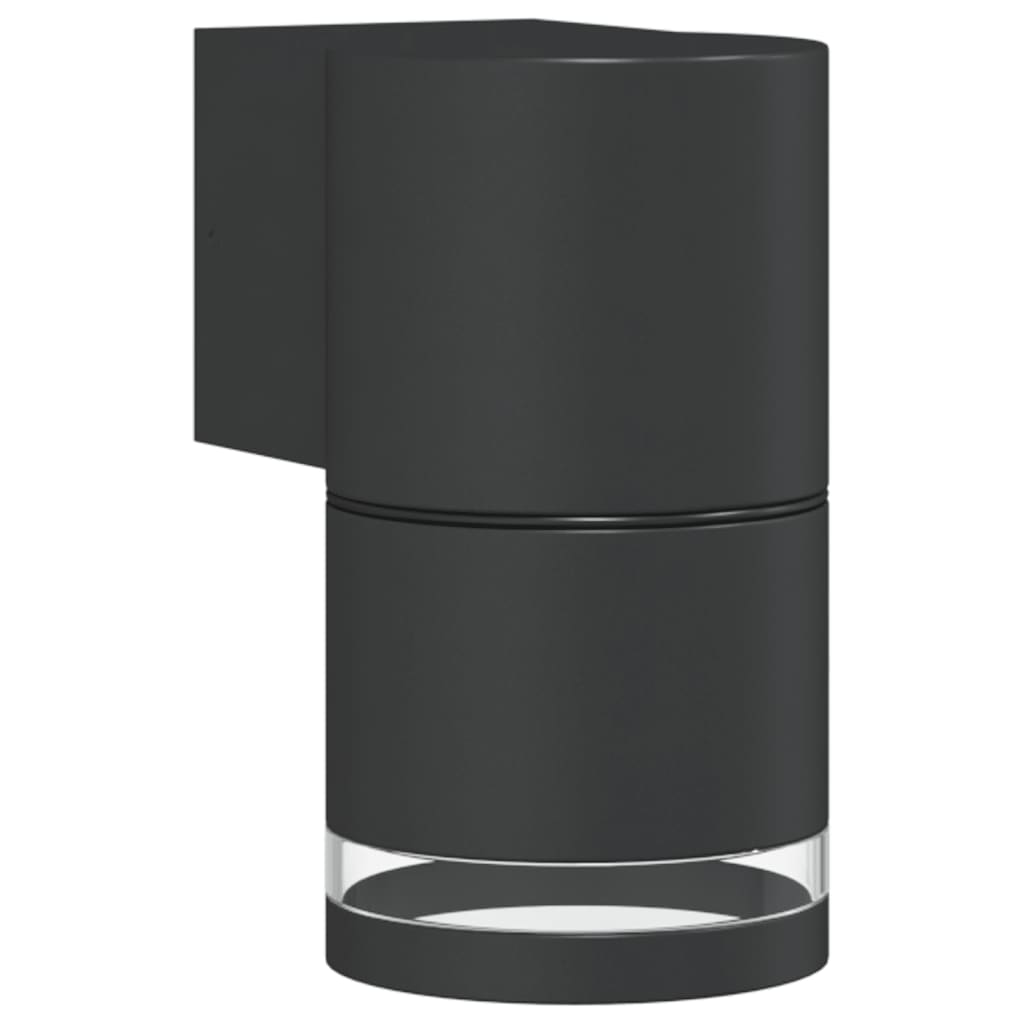 Utomhusvägglampor 2 St Svart Gjuten Aluminium