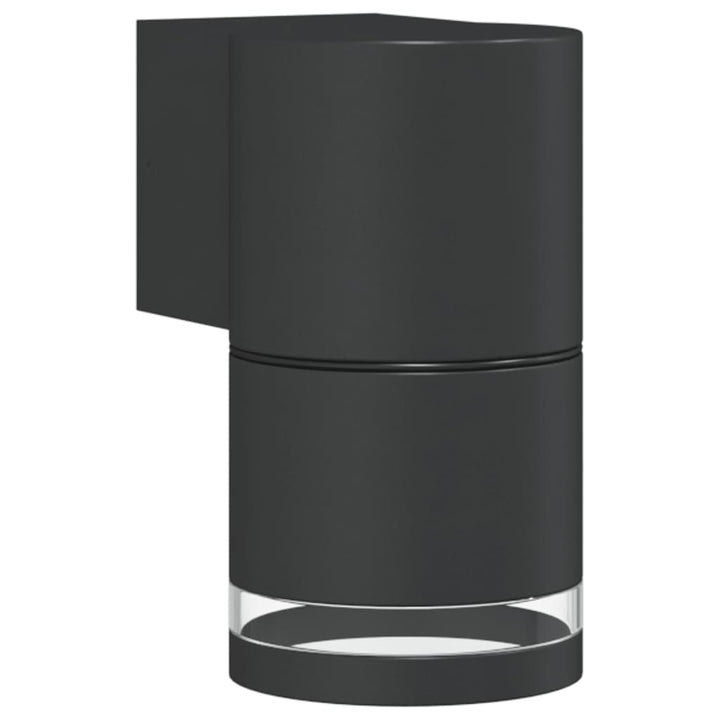 Utomhusvägglampor 2 St Svart Gjuten Aluminium