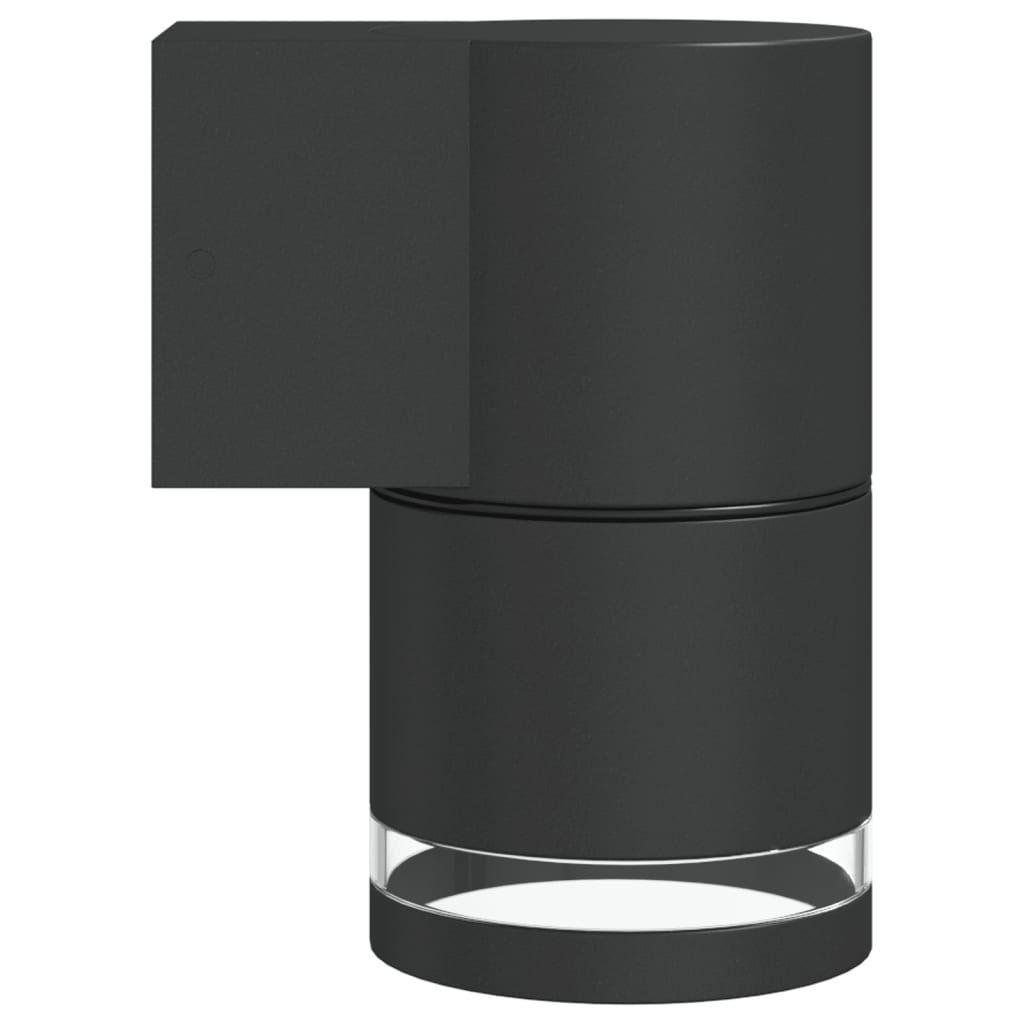 Utomhusvägglampor 2 St Svart Gjuten Aluminium