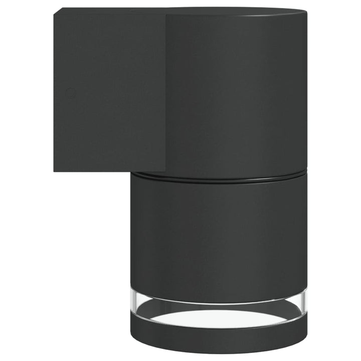 Utomhusvägglampor 2 St Svart Gjuten Aluminium