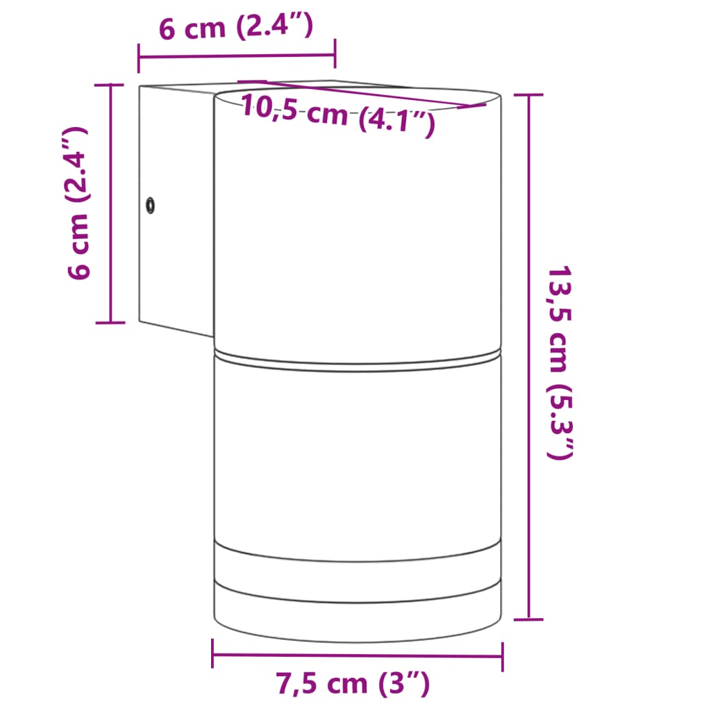 Utomhusvägglampor 2 St Svart Gjuten Aluminium