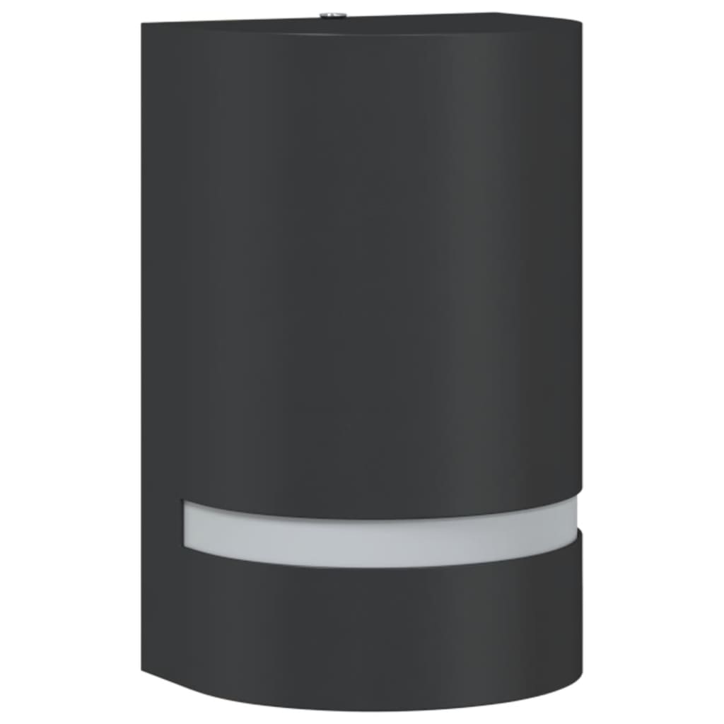 Utomhusvägglampor 2 St Svart Gjuten Aluminium