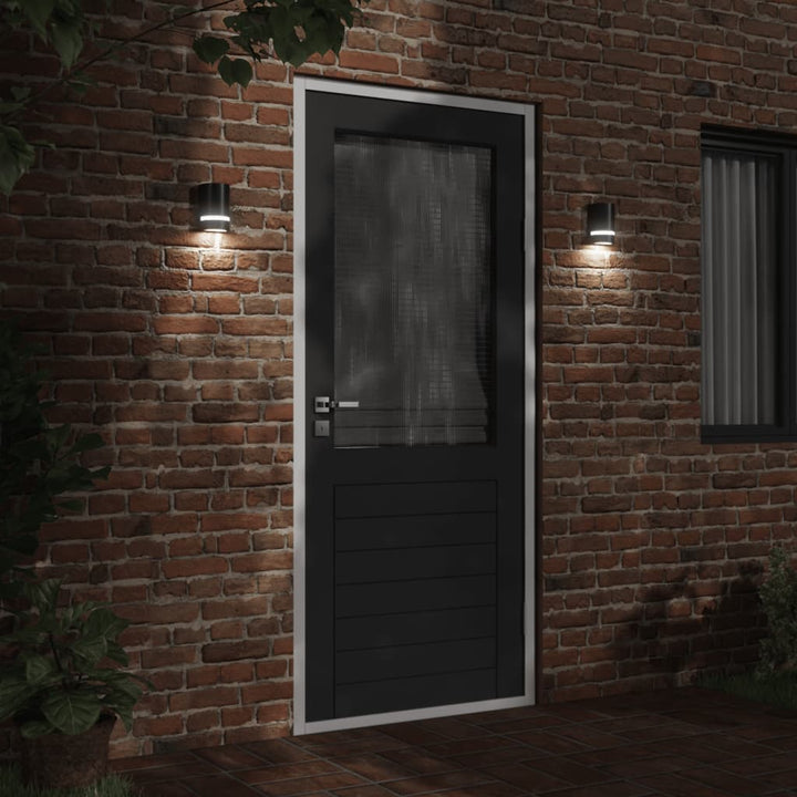 Utomhusvägglampor 2 St Svart Gjuten Aluminium