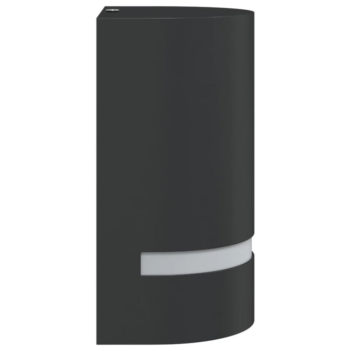Utomhusvägglampor 2 St Svart Gjuten Aluminium