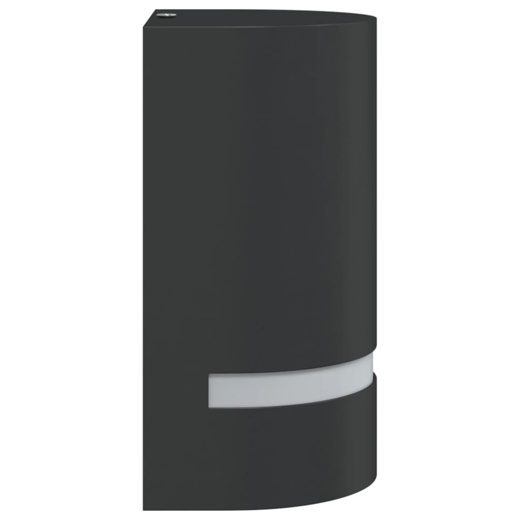 Utomhusvägglampor 2 St Svart Gjuten Aluminium