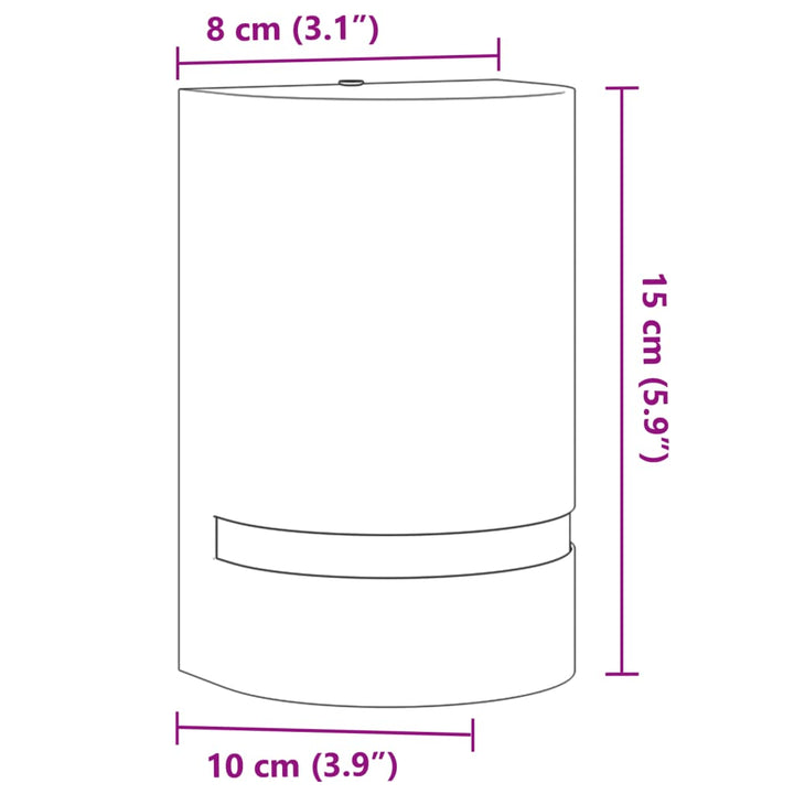 Utomhusvägglampor 2 St Svart Gjuten Aluminium