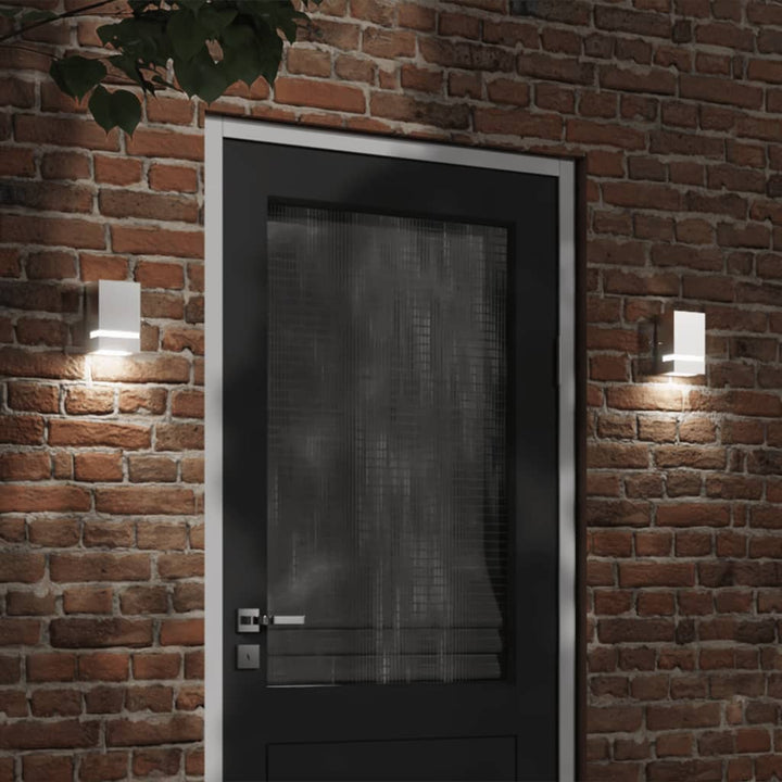 Utomhusvägglampa 2 St 35 W Rektangulär