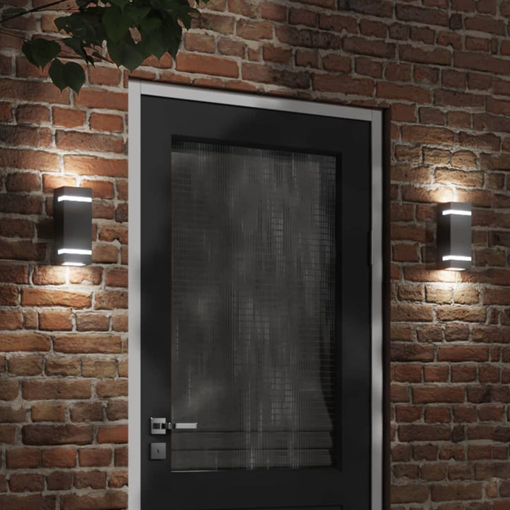 Utomhusvägglampa 2 St 35 W Rektangulär